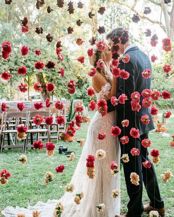 dusty rose wedding flower backdrop 10