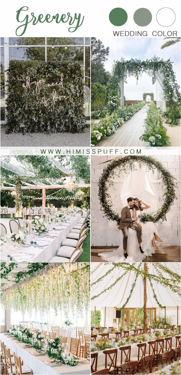 Greenery wedding color ideas and trends