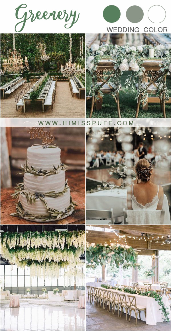 Greenery wedding color ideas and trends 3