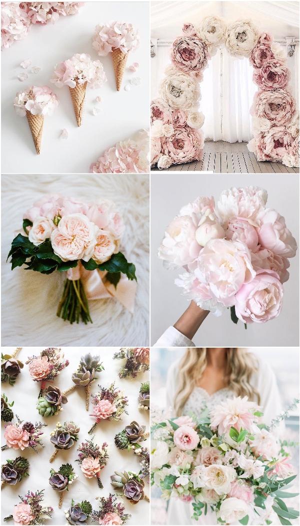 Blush wedding flora blush pink wedding flower design blush bridal bouquet