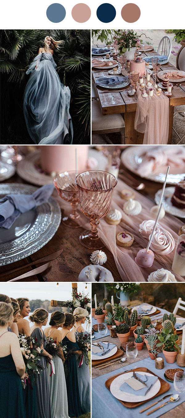 9 Dusty Blue Wedding Color Palettes That Will Totally ...