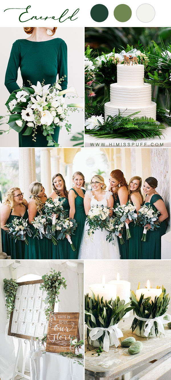 emerald green and white dress