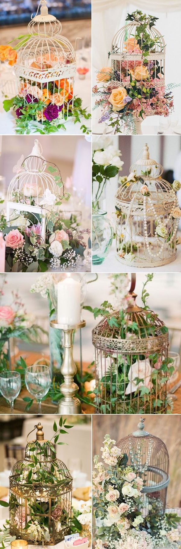 Floral wedding centerpieces unique metal cage the best choose in your special wedding