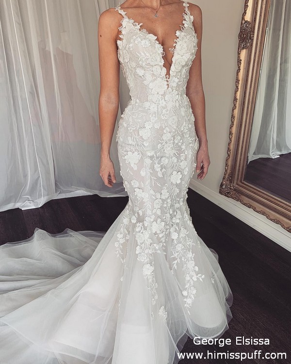 George Elsissa Lace Wedding Dresses 17