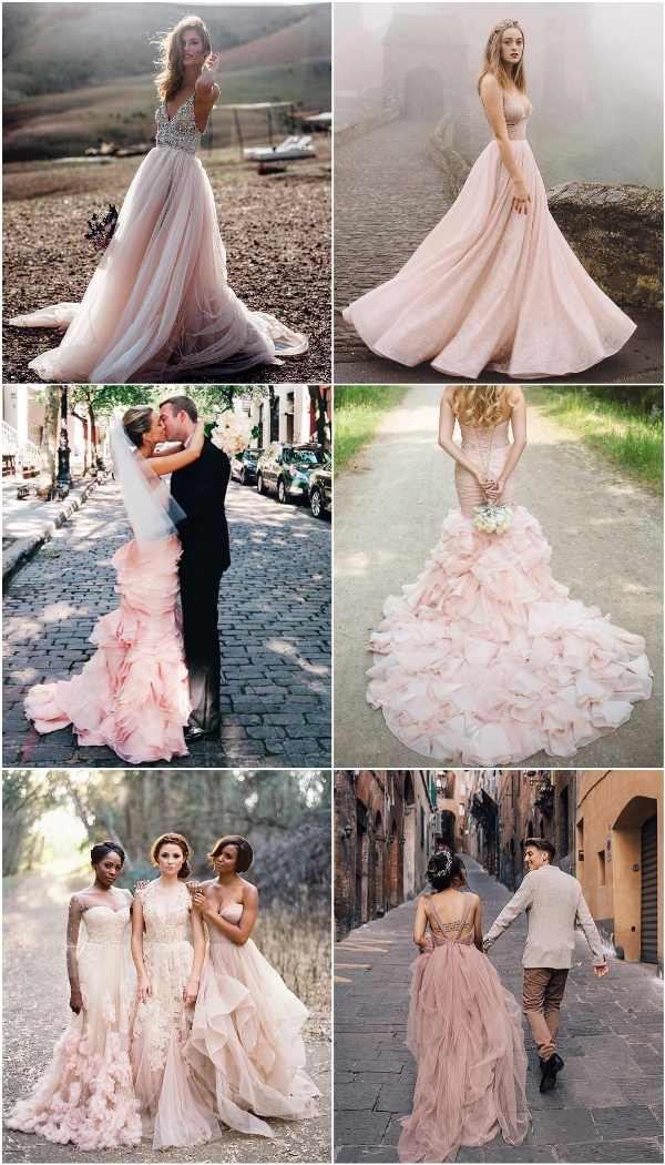 blush colored dresses blush wedding dress non white wedding dresses