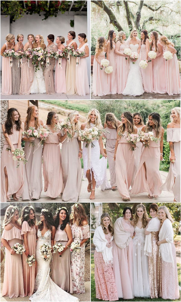 blush pink bridesmaid dresses mix and match bridesmaid dresses blush romantic wedding