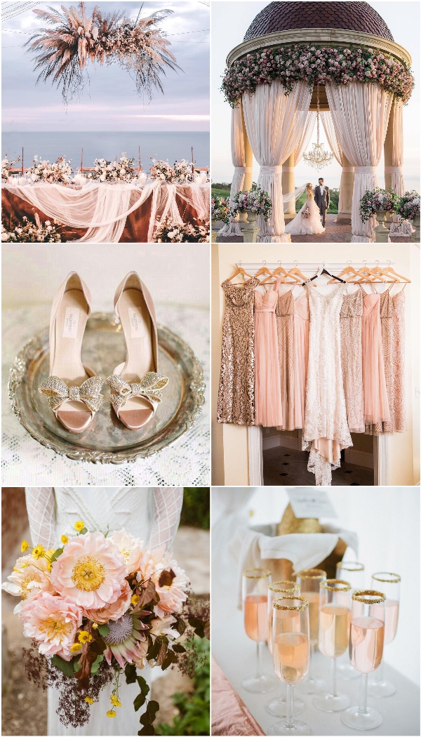 blush pink color blush pink bridesmaid dresses romantic wedding decoration