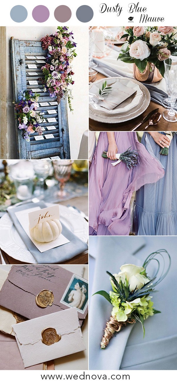 dusty blue wedding inspirations mixed and match mauve wedding color copper wedding decor ideas you will love in your wedding