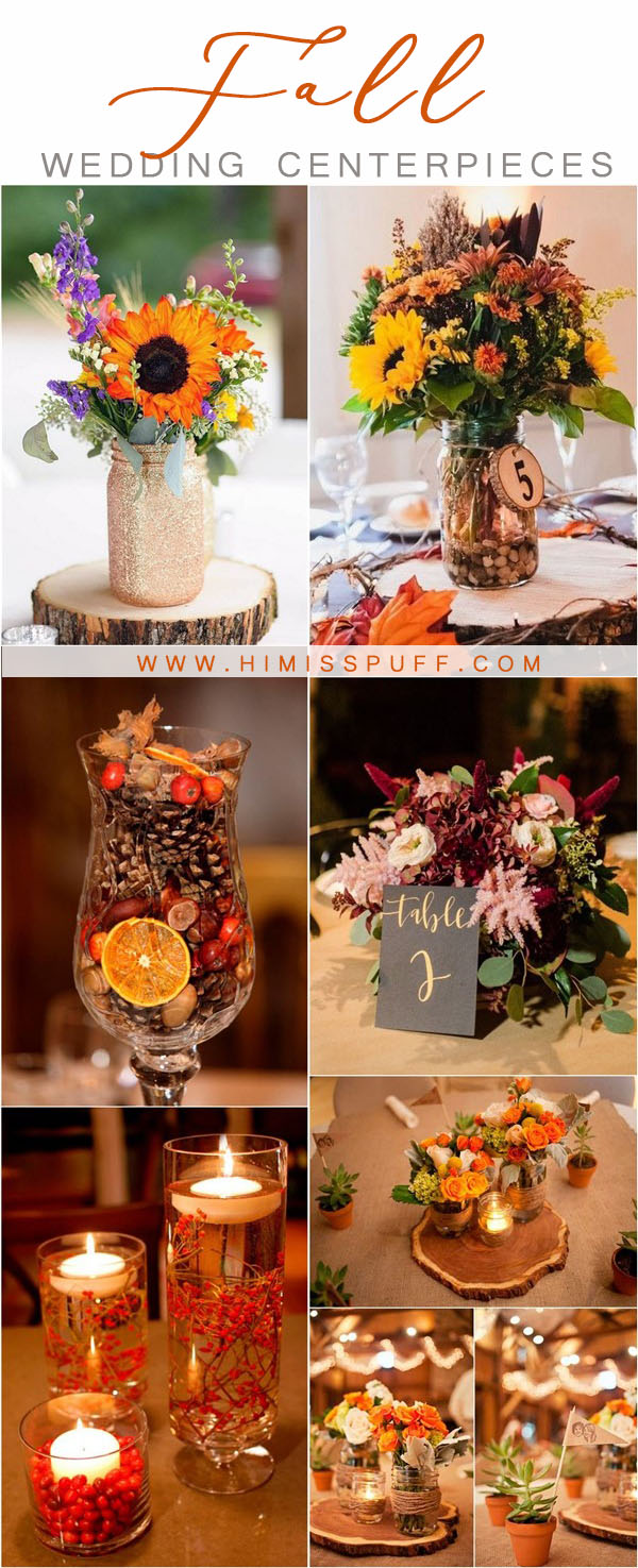 fall wedding ideas - fall wedding centerpieces
