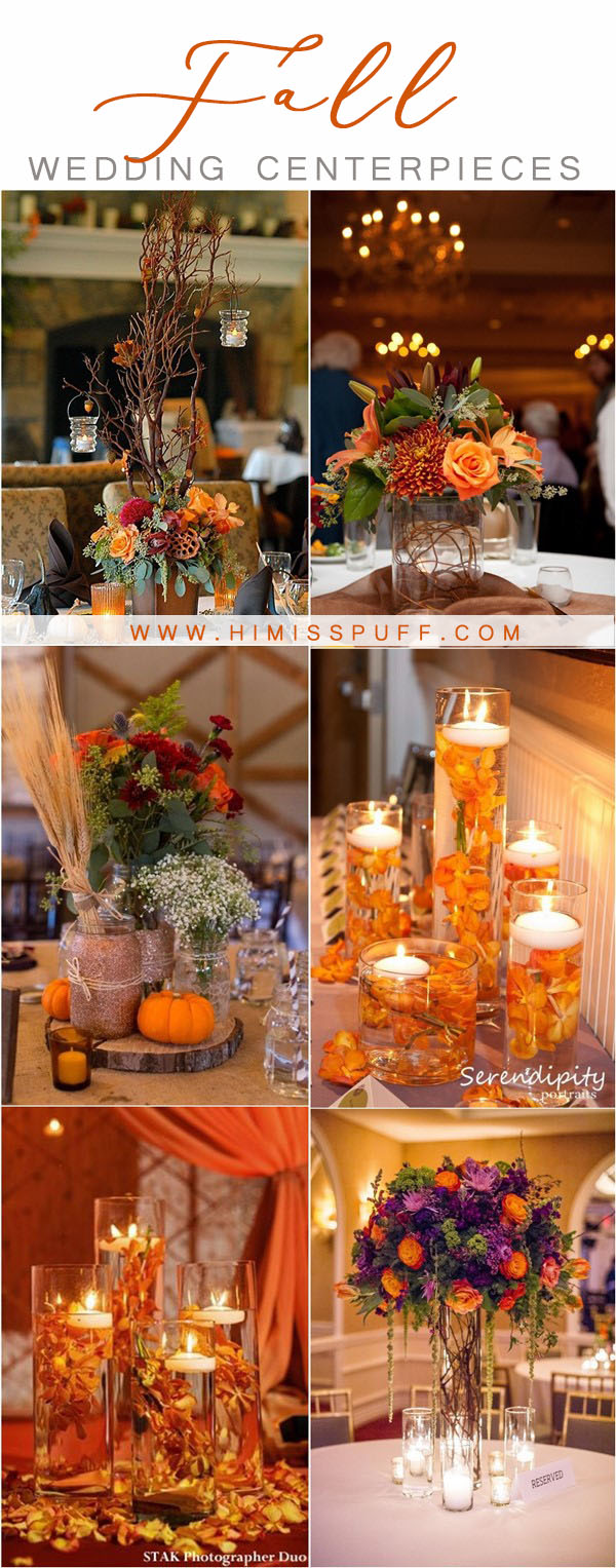 fall wedding ideas - fall wedding centerpieces