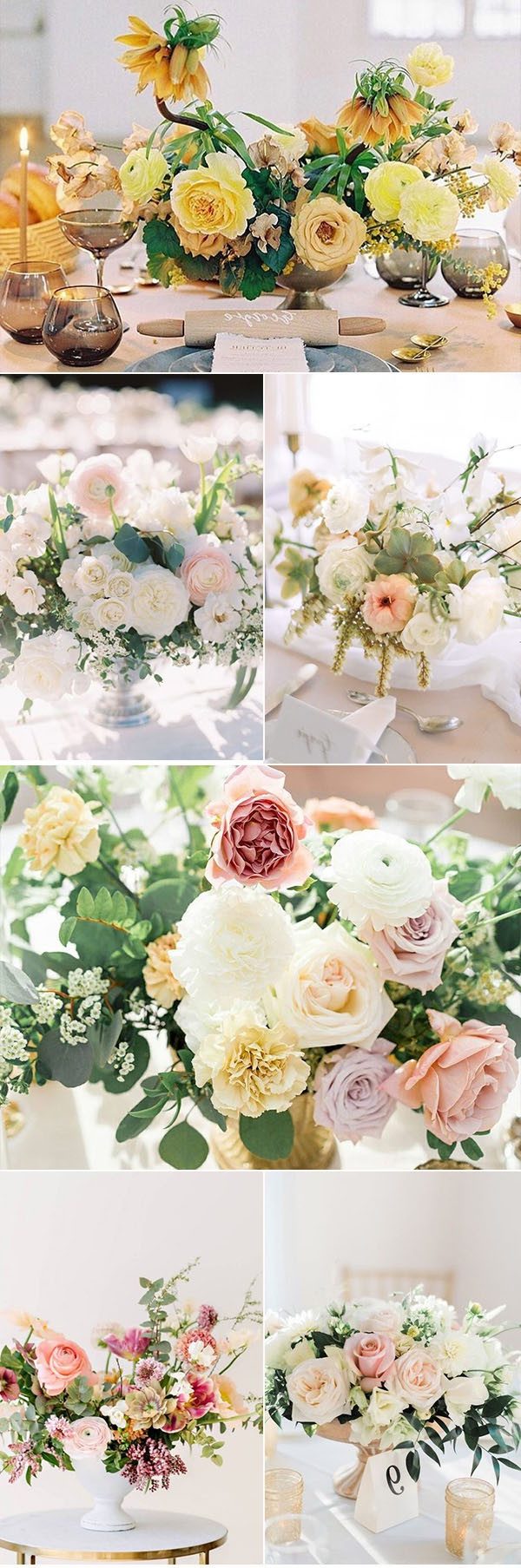 romantic wedding centerpieces ideas yellow and pink flower