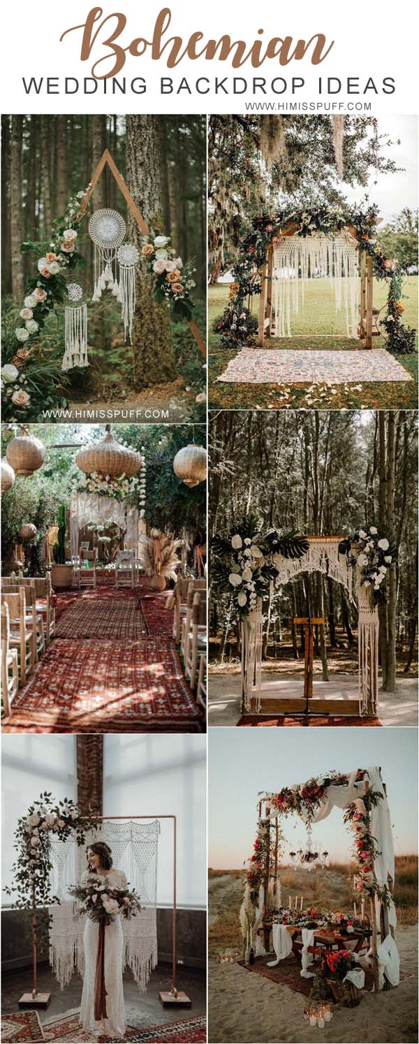 bohemian wedding arches and backdrops4