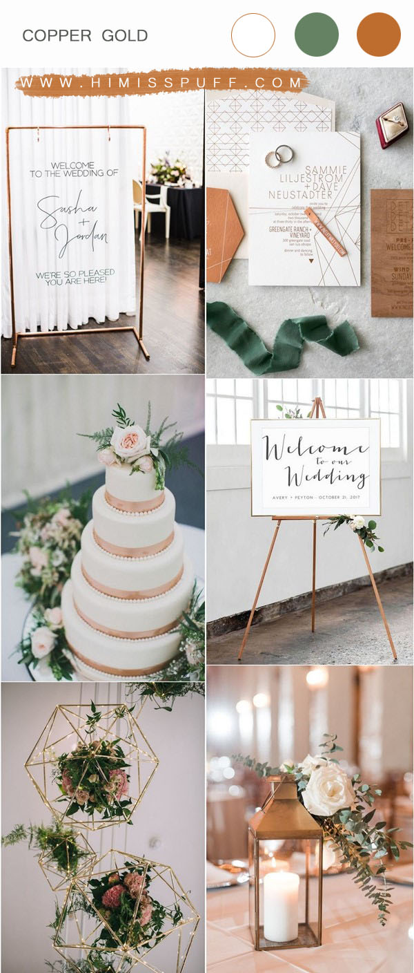 copper gold wedding color ideas2