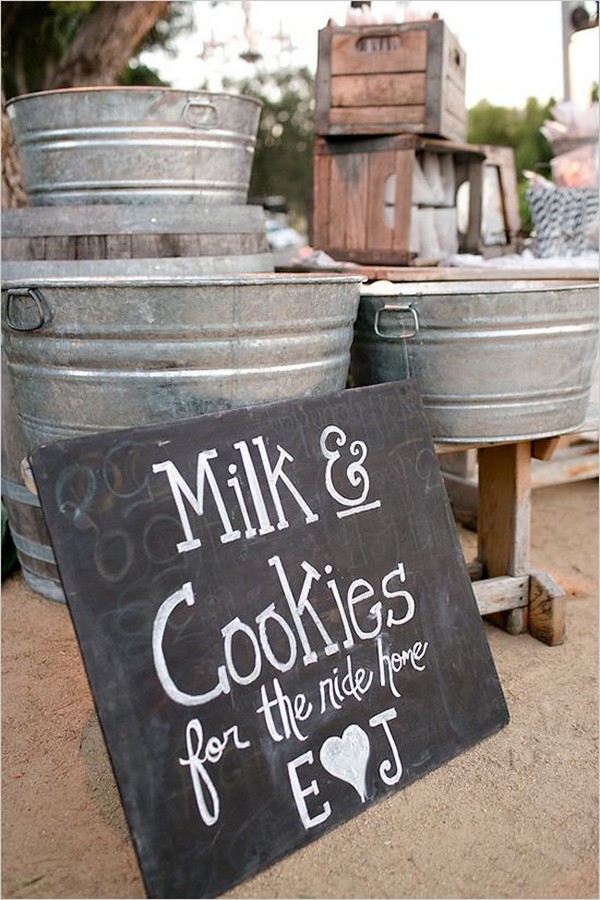 rustic country bucket milk and cookie bar