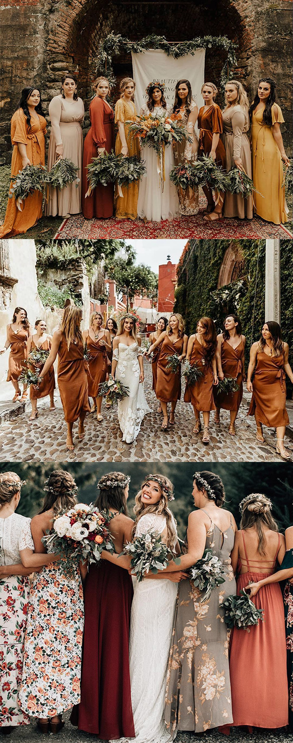 10  popular Burnt orange wedding ideas burnt orange bridesmaid dresses with white bridal have a good time inspiring your special day