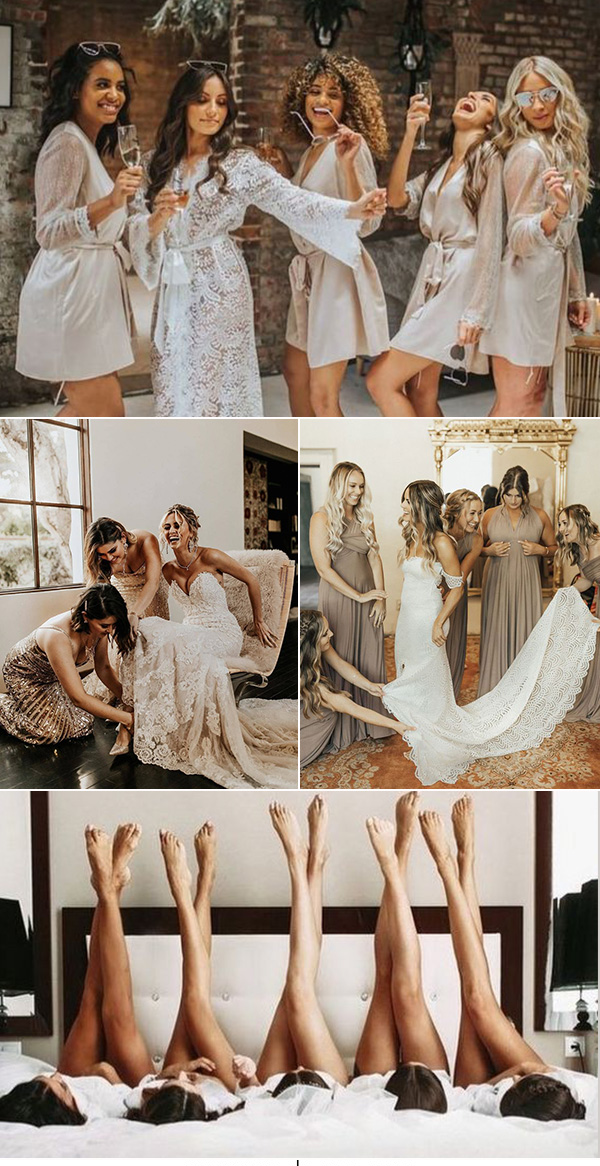 5 real wedding bridesmaid and bridal prepare for the wedding so happy before the wedding