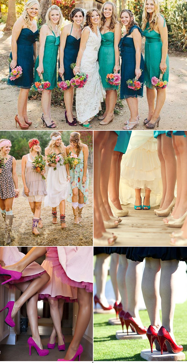 7eative wedding ideas Details of your girls shoes chic bridesmaids show theirslves for your big day