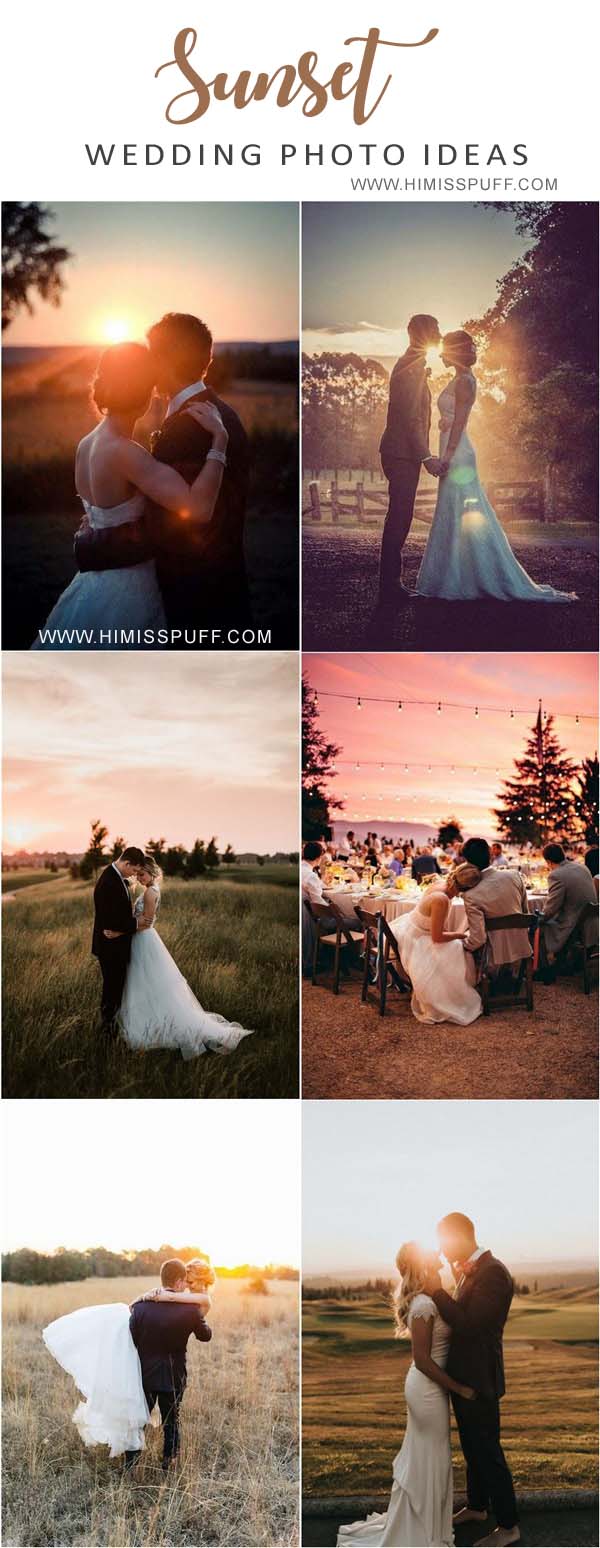 Sunset Wedding Photo Ideas