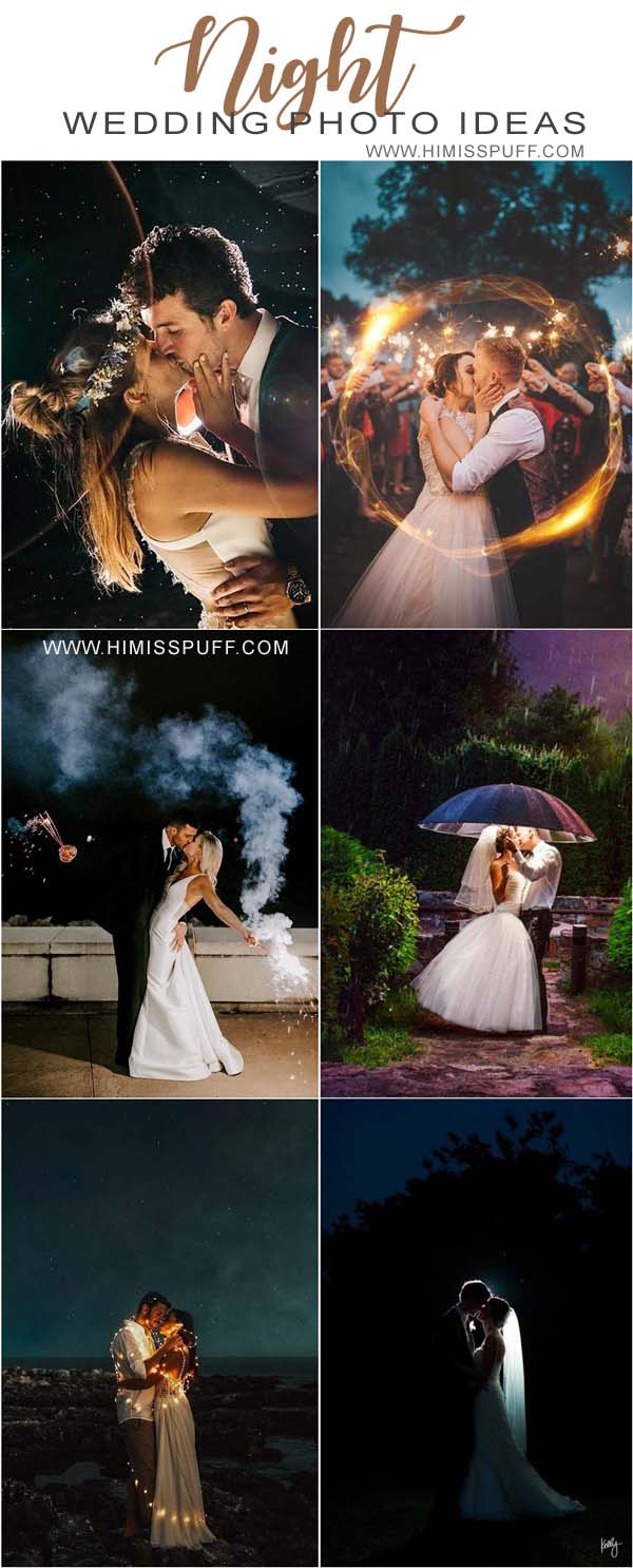 creative midnight wedding photo ideas