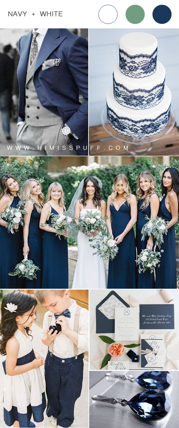 Most Gorgeous Navy and White Wedding Palette Ideas