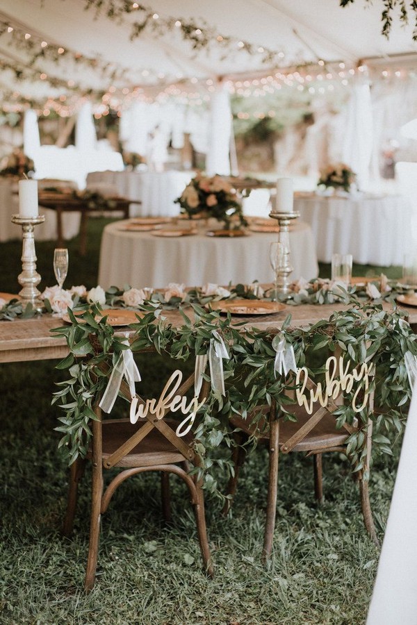 Rustic Wedding Head Table and Wedding Chair Ideas