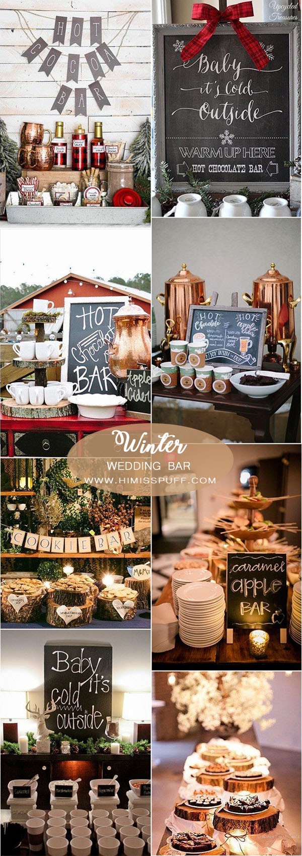 winter wedding bars to warm your guests