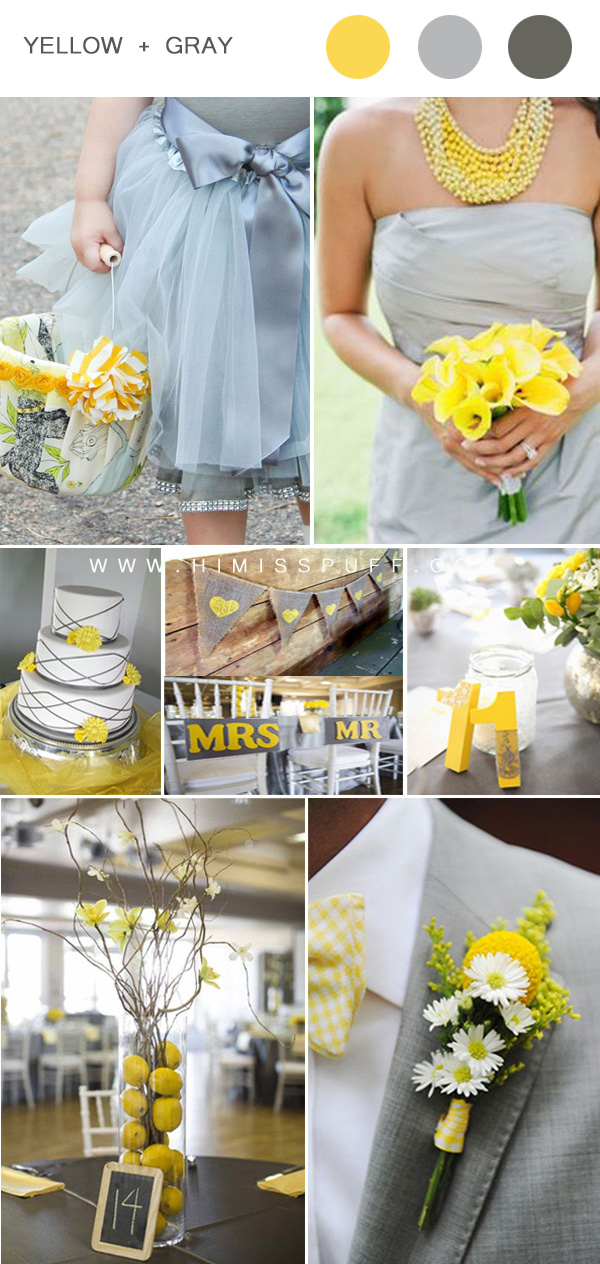 yellow and gray wedding color ideas