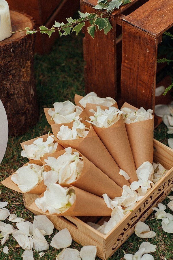 dried flower petal wedding confetti cones send off