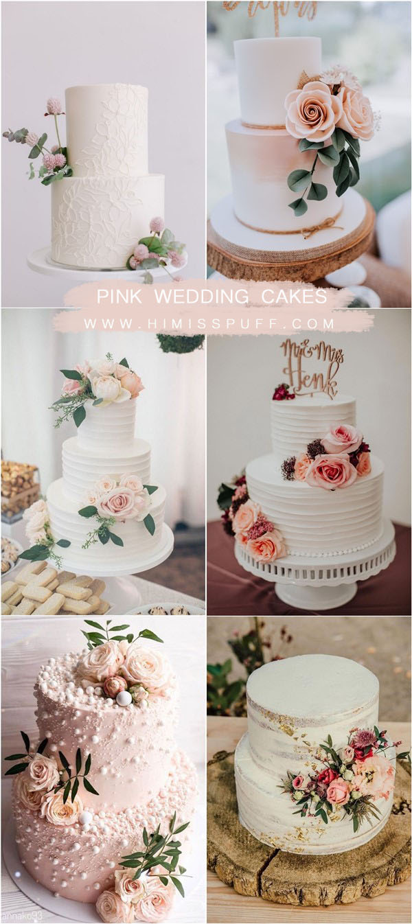 spring summer pink wedding cake ideas2