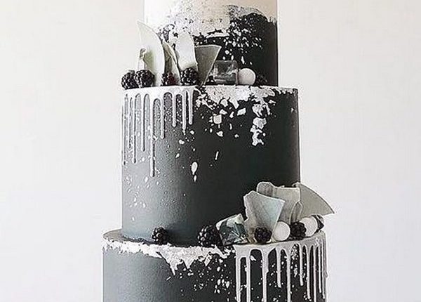 Black And Silver Wedding Cakes