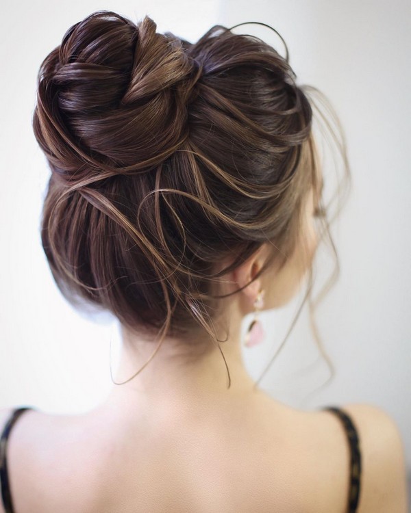 20 High Bun Updo Wedding Hairstyles For Brides Hi Miss Puff