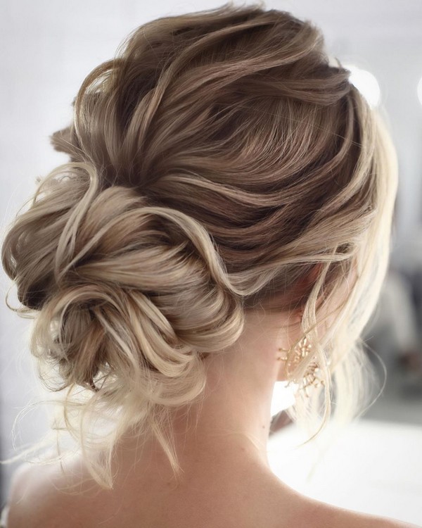 Messy updo wedding hairstyles for long hair lenabogucharskaya 5