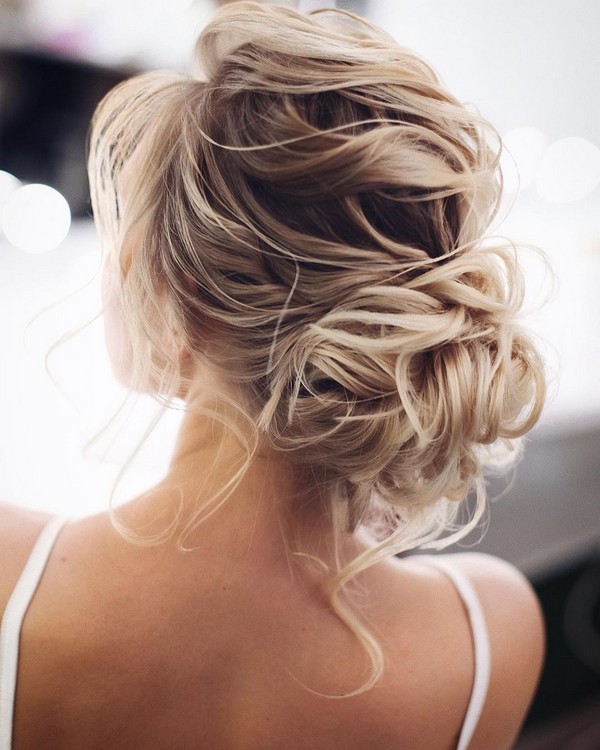 Messy updo wedding hairstyles for long hair lenabogucharskaya 6