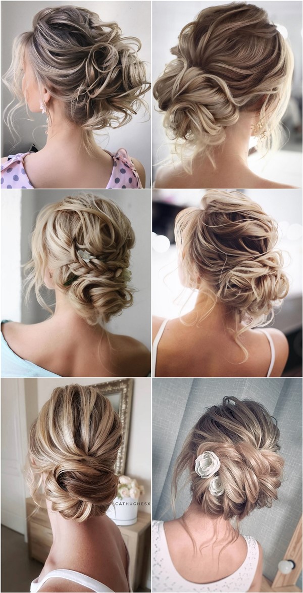 Image of Messy updo wedding hairstyle