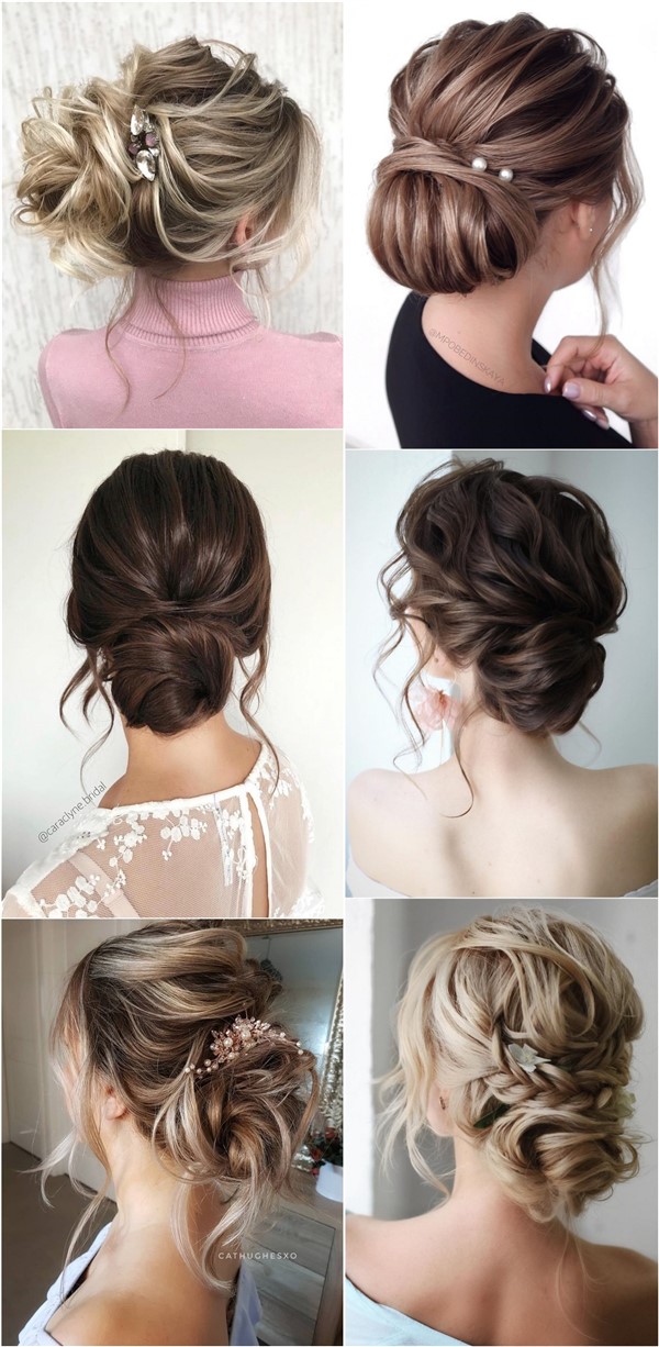 Messy updo wedding hairstyles for long hair