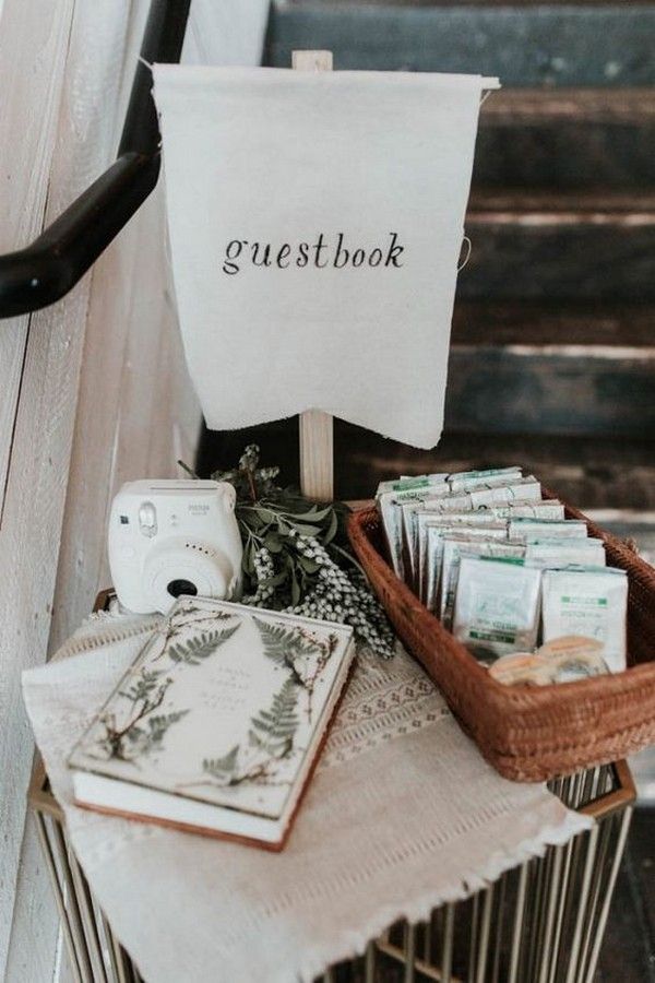 Polaroid wedding guest book sign ideas