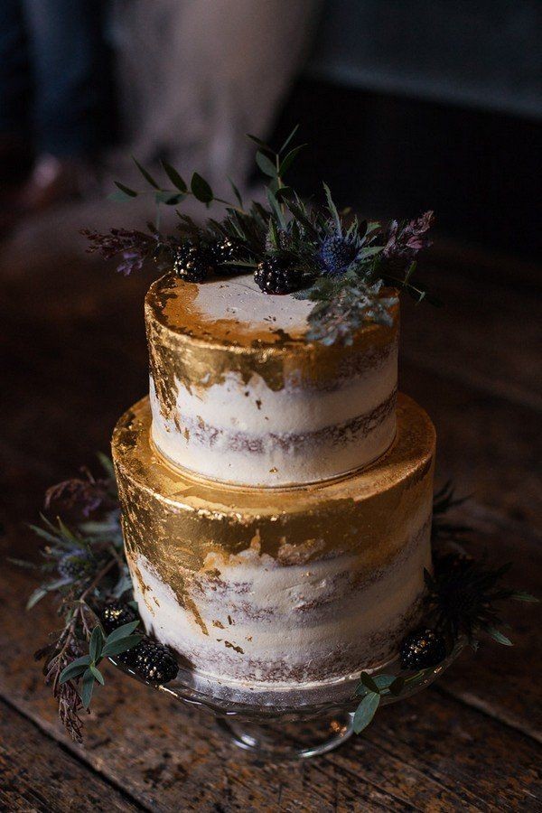 Naked Wedding Cake With Fall Blooms II – Blue Sheep Bake Shop