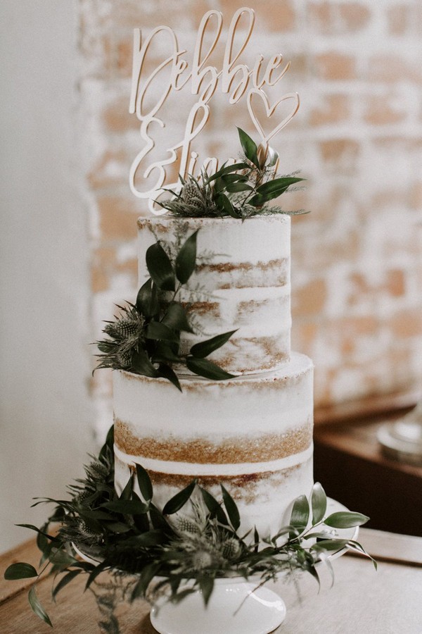 Rustic country naked wedding cakes 24