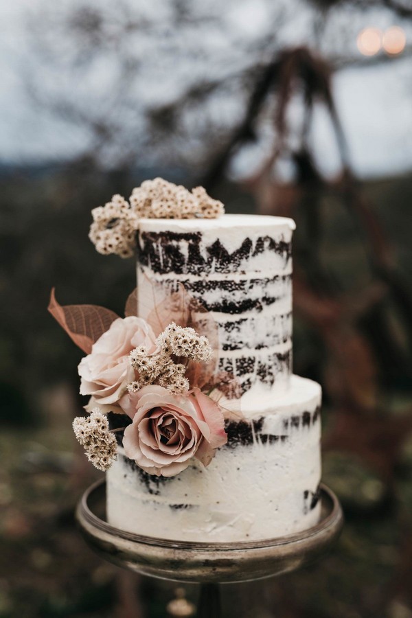 Rustic country naked wedding cakes 26