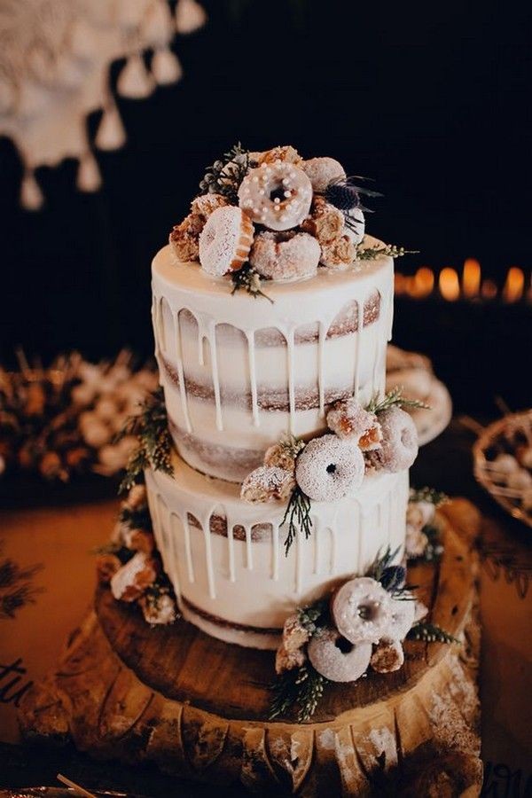 Rustic country naked wedding cakes 7