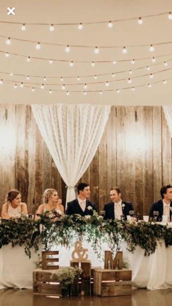 20 Rustic Country Wedding Sweetheart Headtable Ideas