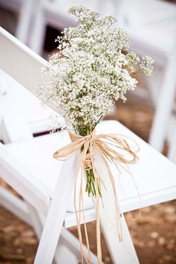 affordable wedding aisle decoration ideas with baby’s breath19