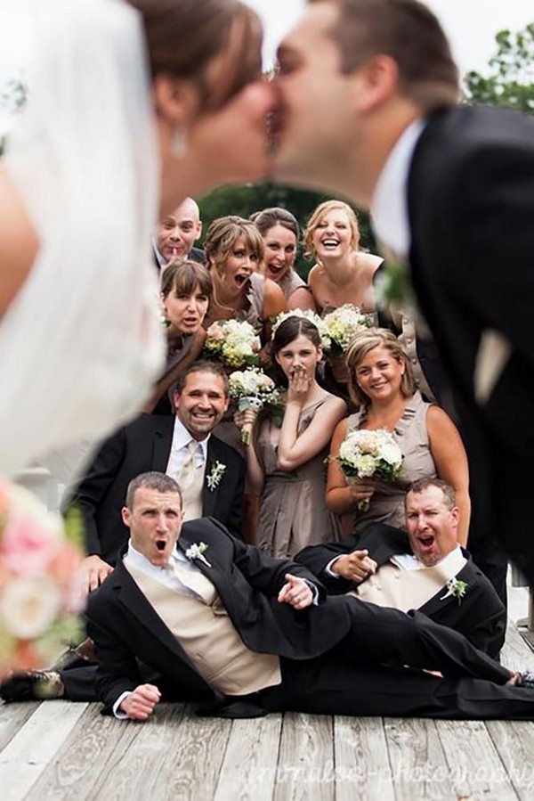 Funny Wedding Pose Bride and Groom