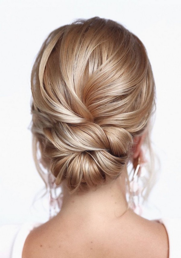 20 Trendy Low Bun Wedding Updos and Hairstyles Hi Miss Puff