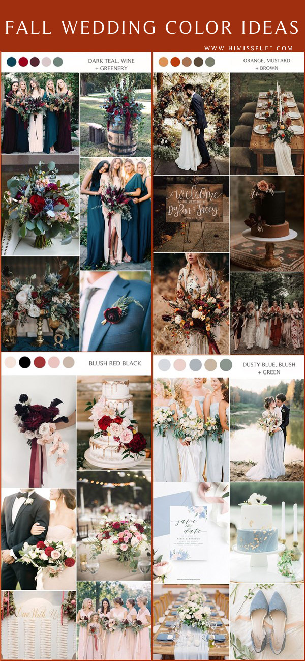fall wedding color combos and ideas4