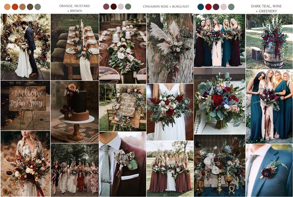 fall wedding color combos and ideas2