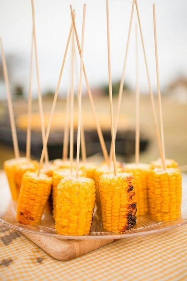 fall wedding reception food ideas corns