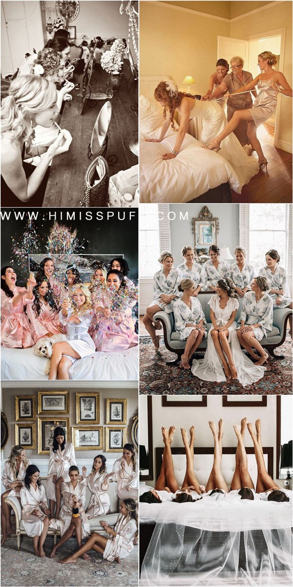 getting ready wedding photo ideas with your bridesmaids3
