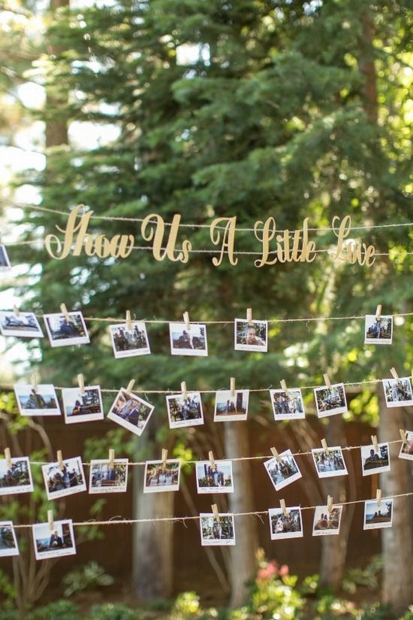 outdoor polaroid wedding decor ideas