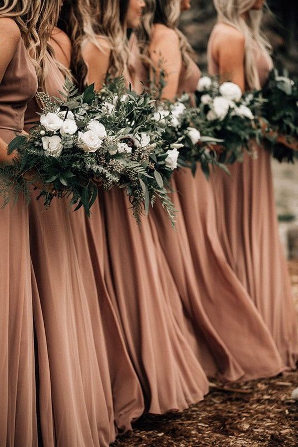 dusty orange dress